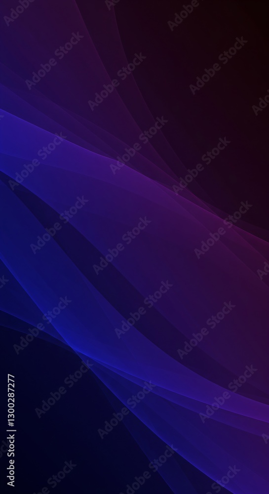 Poster dark abstract background with flowing blue and purple shapes. smooth gradient waves design for digit