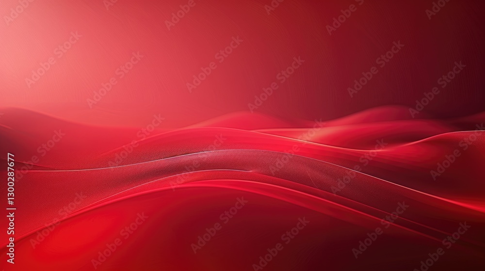 Aufkleber red flowing fabric with a gradient on a soft red background. abstract textile design with red fabric