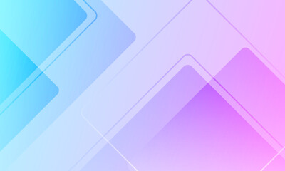 abstract background of colored blue and pink gradients overlapping with simple square pattern 3d view. Futuristic and luxurious design. Eps10 vector