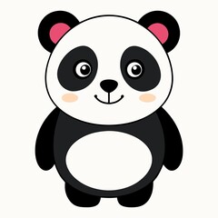 panda illustration on white background