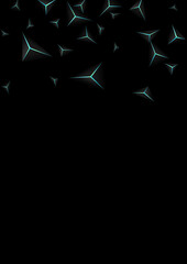 Onyx Crystal Background Black Vector. Jet Black Polygon Future. Triangular Royal Template. Obsidian Digital Card.