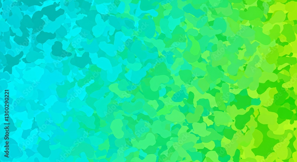 Poster abstract gradient background with turquoise and lime green colors. geometric pattern of irregular sh