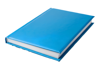 Blue Hardcover Book on White Background, Classic Literature, Decorative Book Cover, Sturdy Binding, Cut Out