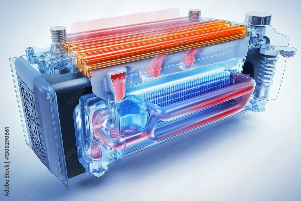 Aufkleber internal view of a complex mechanical system.