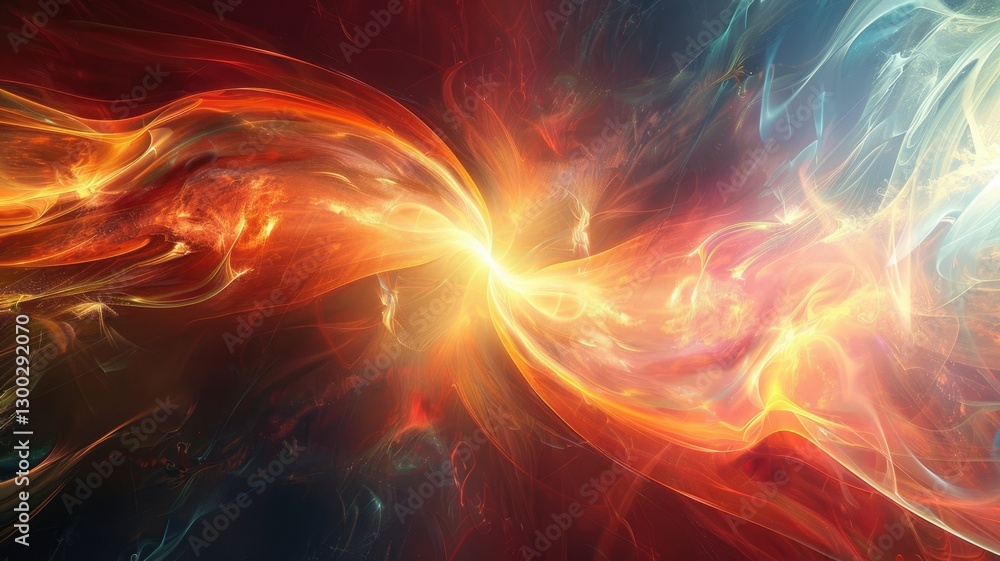 Poster this stunning abstract image captures the dynamic interplay of light and energy, featuring vibrant c