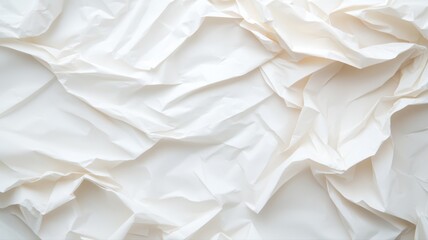 Obraz premium Crumpled white paper texture background, perfect for design and textural projects.