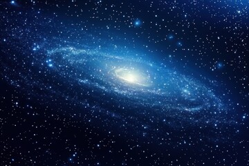 Fototapeta premium Beautiful spiral galaxy in the vastness of the universe observed on a clear night