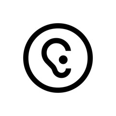 Fototapeta premium Ear in Circle 