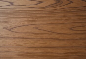 Fototapeta premium A smooth brown wooden surface with fine grain patterns and a polished texture. The clean, uniform wood creates a warm and natural background.
