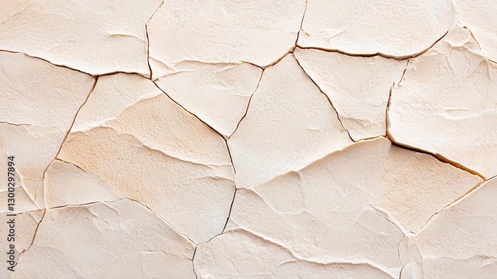 Aufkleber detailed texture of cracked beige wall paint creating an abstract artistic background pattern for de