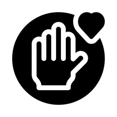 social bonding glyph icon