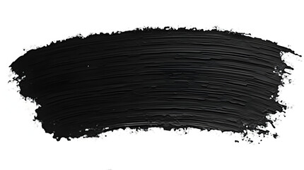 Isolated Black Paint Brush Stroke Texture Abstract Artistic Painted Background