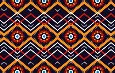 Textile, Vector illustration of fabric pattern or geometric flower pattern design