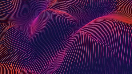 Futuristic Neon Wave Patterns with Vibrant Colors