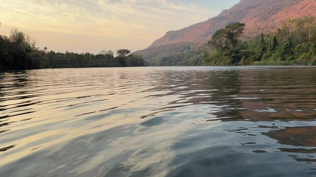Peaceful of river natural surface 