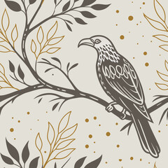 Luxurious seamless pattern with a chic ink splatter design and subtle gold flecks on a muted ash grey background, creating a sophisticated and modern aesthetic perfect for high-end stationery and bra