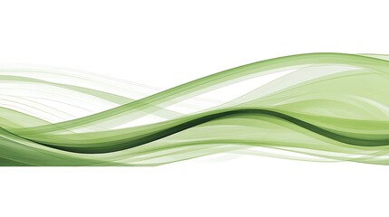 Abstract Green Wave Design, Elegant Flowing Lines