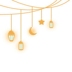 Islamic Hanging Lantern. Islamic Lantern for Ramadan and Eid Mubarak Celebration Design