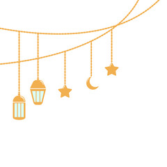 Islamic Hanging Lantern. Islamic Lantern for Ramadan and Eid Mubarak Celebration Design