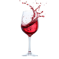 Red wine splash isolated