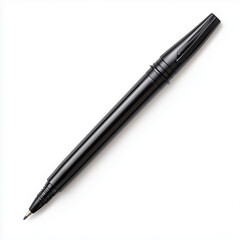 A black permanent marker with a thick chisel tip on a white background