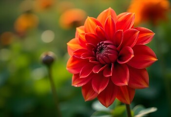 red dahlia flower