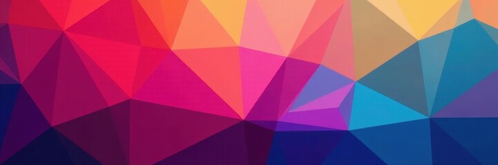 Fototapeta premium Abstract geometric screen; sharp angles, vibrant color gradients, clean, illustration, tech