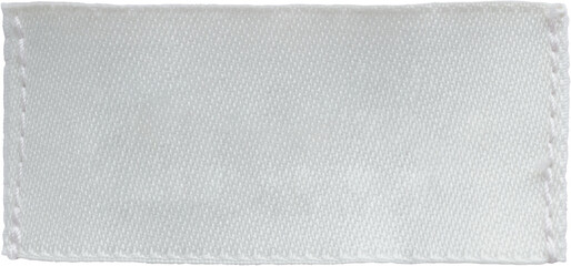 White blank clothing tag label isolated on white background