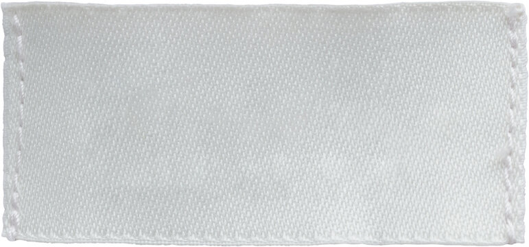 White blank clothing tag label isolated on white background