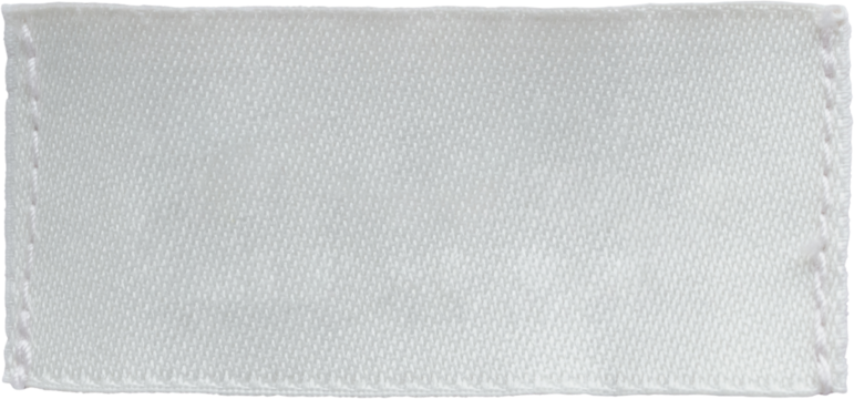 White blank clothing tag label isolated on white background
