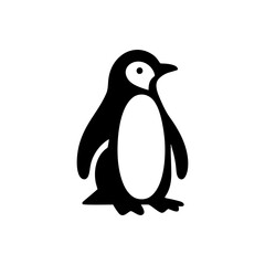 Minimalist Penguin Silhouette Design