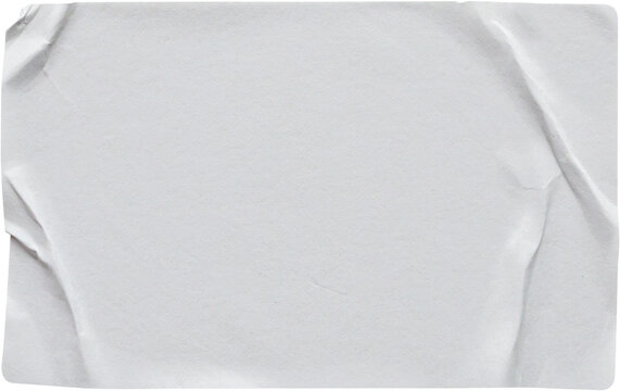 Paper sticker label isolated on white background