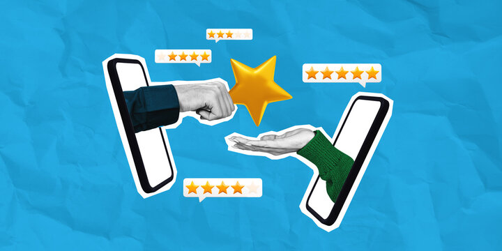 Customer review and feedback concept.
