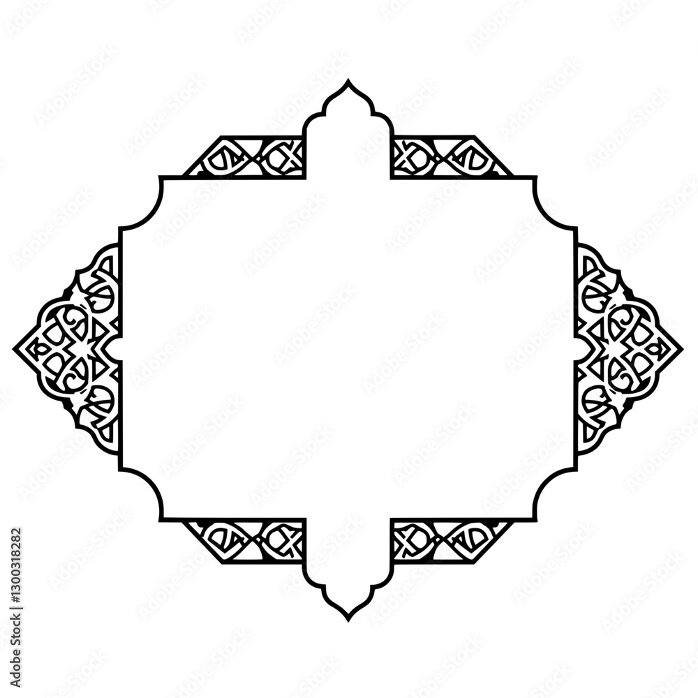 Poster exquisite frame ornament: an intricate black-and-white frame design, perfect for adding an ornate to