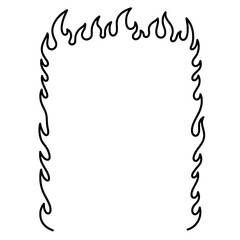 Fiery Frame Illustration: A striking illustration showcases a stylized frame composed entirely of dynamic flames, symbolizing passion, intensity, and transformation.