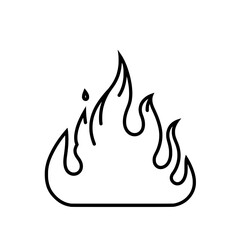 Fiery Lines: An elegantly simple, minimalist outline of a stylized flame, rendered in clean, stark lines that captures energy and dynamic.