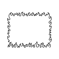 Fiery Frame: A bold rectangular frame outlined with stylized flames, offering a dynamic design element, evokes energy and impact.