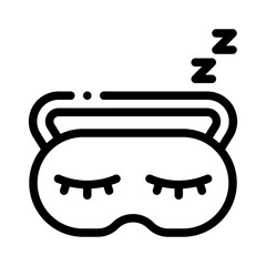 sleep mask line icon