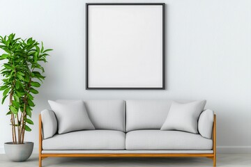 Vibrant green plant gracefully positioned in a cozy living room creating a natural and inviting home environment
