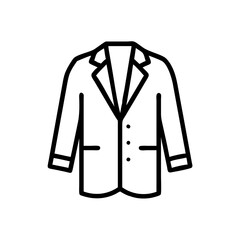 Simple outline illustration of a suit jacket  