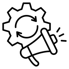 Marketing Automation Outline Icon