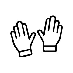 Obraz premium Simple outline illustration of a pair of gloves 