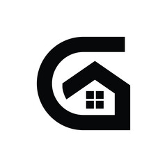 G house logo, The logo of home, G Alphabet house logo, residents, real estate, Home Logo, G real estate logo	
