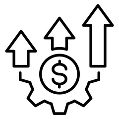 Increase Revenue Outline Icon