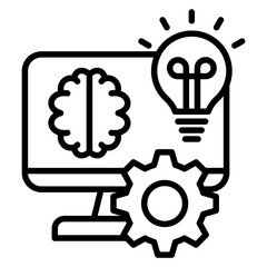 Machine Learning Outline Icon