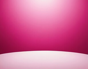 A minimalist scene with a smooth white surface and a vibrant pink gradient background.