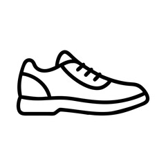 Simple outline illustration of a sneaker  