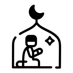Praying Icon Design	