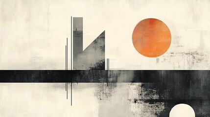 Abstract cityscape sunrise landscape