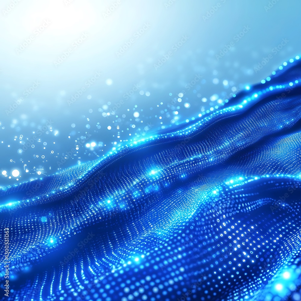Poster abstract technology background with clean white style and bokeh effects